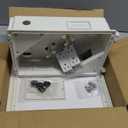 in-Wall TV Box with Flange for Home Theater Installation, 11.9" x 8.4" Cord Hider for Wall Mounted TV, with 2 Outlets, Cable Bracket, LV Cable & 1-1/2" ENT Entrance, Ideal for New or Retrofit Job (White)