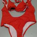 Viottiset Women's Halter 2 Piece Swimsuit Brazilian High Cut Bikini Set Sexy Push Up, XL