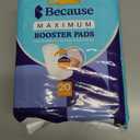 Because Maximum Incontinence Booster Pads, Adult Diaper Doubler Adds 2 Cups of Extra Absorbency, Discreet, Soft Leak Protection for Men & Women, Fits Inside Disposable Underwear, 20 Count