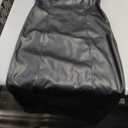 Fahsyee Bodycon Faux Leather Dress - Black Strapless Dresses for Women Summer with Sexy Tube Top Midi Length for Party Club, Size: M