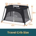 Pamo Babe Travel Crib Lightweight Baby Playard with Mattress Compact Play Yard with Detachable Legs