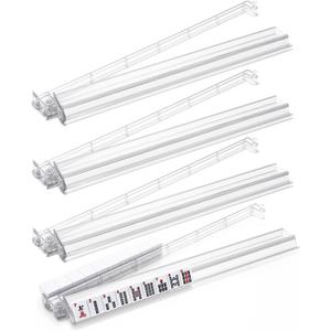 Mahjong Racks with Pushers, 4PCS Mahjong All-in-One Tile Rack and Pusher, Clear Acrylic American Majiang Tile Racks with Built-in Pushers, Transparent