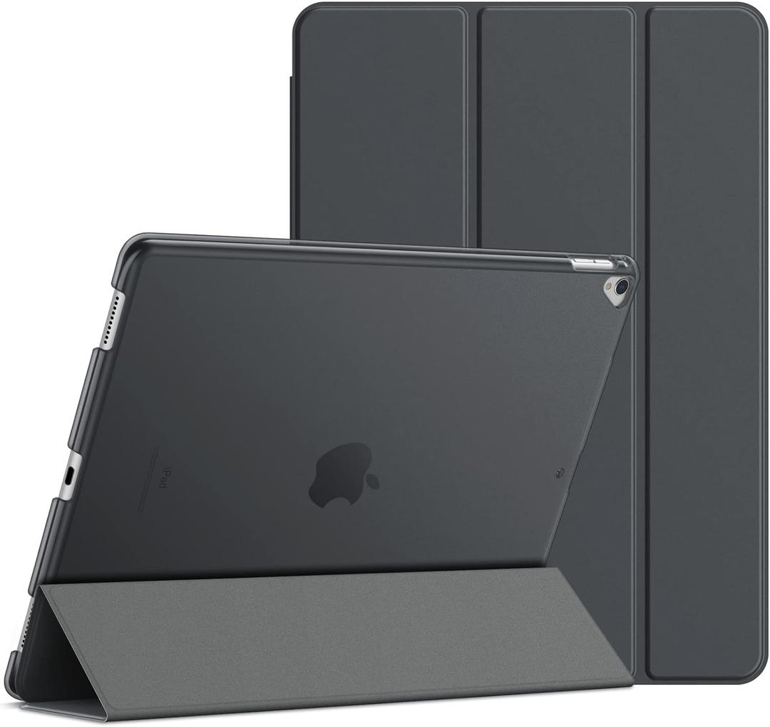 JETech Case for iPad Pro 12.9 Inch (1st and 2nd Generation, 2015 and 2017 Model), Auto Wake/Sleep (Dark Grey)