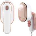 Mini Steam Iron for Clothes, Biupky Travel Steamer for Clothes Portable, Micro Steam Iron Mini Handheld Steamer Support Dry And Wet Ironing for Home Travel (White)