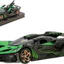 Toy Cars Compatible for Bugatti Bolide Cars Toy Bugatti Model Car Alloy 1:32 Diecast Collect Car Toy with Lights and Music, Pull Back for Kids Boys Festival GiftGreen