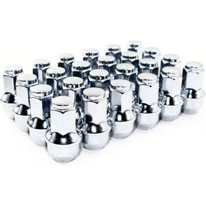 Set of 24 Veritek 14x2.0mm 13/16 Hex 2 Inch Chrome OEM Factory Style Large Acorn Seat Lug Nuts for Ford F-150 Expedition Lincoln Navigator Factory Wheels