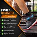 2 x Doc Miller Ankle Brace for Women & Men  Foot Compression Sleeve, Toeless Wrap & Support for Pain Relief, Plantar Fasciitis, Achilles Tendonitis & Injury Recovery, 1 Pair (Medium, Black)