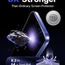 2 x LISEN 2 Pack [Top 9H+ Hardness] Glass for iPhone 16/15 and iPhone 14 Pro Screen Protector, Military Grade Shatterproof 8K HD Auto Dust-Elimination Bubble Free Tempered Glass with Ultra Fit Tray