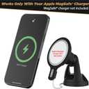 Scosche MSHWDPD20 MagicMount Windshield/Dashboard Suction Cup Mount for MagSafe Wireless Charger, (Charger not Included) Car Stand for MagSafe Charging Pad Compatible with iPhone 16/15/14/13/12 Series (Black)