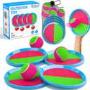 Bennol Toss and Catch Ball Game for Kids, 4 Paddles, 4 Balls & Storage Bag, Outdoor Toys for Ages 3-10, Yard Backyard Beach Games
