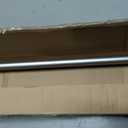 Amazon Basics Room Darkening Blackout Curtain Rod for Bedroom and Living Room, Easy Installation, Curved, 48" to 88", Nickel