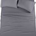 Utopia Bedding California King Sheet Set  4 Piece Bed Sheets for Cal King Size Bed, Soft and Breathable Microfiber, Includes 1 Fitted Sheet, 1 Flat Sheet and 2 Pillowcases (Grey)