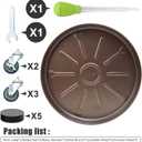 1 Pack 17 Inch Metal Plant Caddy, Copper