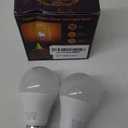 Amber Sleep Light Bulbs, Blue Light Blocking, A19 9W(60 Watt Equivalent) Dim Light Bulbs for Lamp, 1800K Warm Light Bulb, E26 for Healthy Sleep, Bedroom, Kids Room, 2 Pack