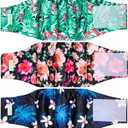 wegreeco Small Dog Diapers Male, Reusable Belly Bands for Male Dogs, Washable Doggie Puppy Diapers Wraps, Medium Large Size(5 Pack X-Small, Hawaiian)