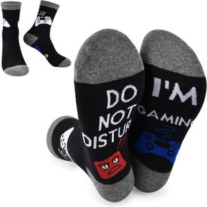 2 x Stocking Stuffers for Men Teen Boys Adults Christmas Gifts Birthday Gifts for Him Husband Boyfriend (One Size, Game Socks2)
