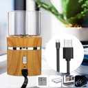 Electric Grinder Spice Crusher Rechargeable Mini Size 2" x 3.5" with 2PCS 1.7oz/50ml Glass Jar, Electric herb pill grinder