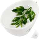 2 x Herb Stripper Bowl with Foldable Spoon: Food-Grade Silicone Herb Stripper Tool with 304 Stainless Steel Spoon, Dishwasher Safe - Suitable for Parsley, Basil, Rosemary, Thyme & Mint