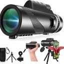 Monocular-Telescope 80x100 High Powered Monoculars High Definition for Adults High Powered with Smartphone Adapter Telescope Hunting Wildlife Bird Watching Travel Camping Hiking-Black