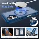 jaroco Magnetic for iPhone 17 Case, [Compatible with MagSafe][Military Grade Drop Protection][Heavy Duty Protection][Non-Slip][Shockproof] 2-Layer Durable Bumper Phone Case 6.3''-Deep Blue