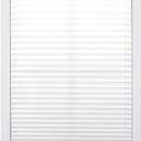 DEZ FURNISHINGS Cordless No Tool Light Filtering Pleated Fabric Shades, 36 "W x 72 "H, White,