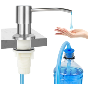 Soap Dispenser for Kitchen Sink(Brushed Nickel),Stainless Steel Countertop Dish Soap Dispenser Pump with 47 '' Extension Tube kit