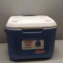 Coleman Xtreme 50qt Rolling Cooler with Wheels, Extra-Walled Insulation Keeps Ice up to 5 Days, Portable Wheeled Hard Chiller (Blue)