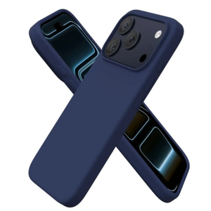 ORNARTO Compatible with iPhone 17 Pro Case 6.3", Slim Liquid Silicone 4 Layers Full Covered Soft Gel Rubber Shockproof Cover, Protective Phone Case for iPhone 17 Pro-Navy Blue