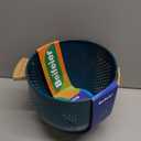 Metal Colander with Wood Handle, Powder Coated Steel Large Kitchen Strainer Stable Base,(Green, 5.5QT)