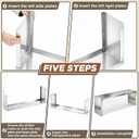 Zonon Sneeze Guard for Restaurant, Stainless Steel Overshelf, 57x10x15 Inch