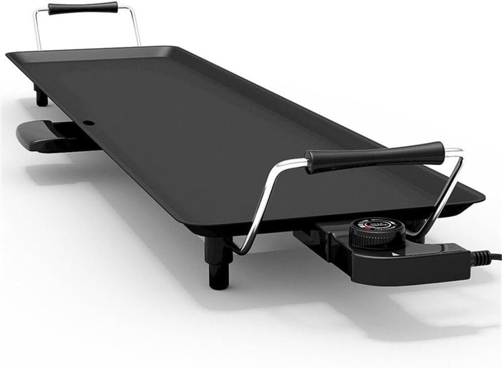 Pemberly Row Teppanyaki Table Top Grill Griddle BBQ Nonstick Camping Black