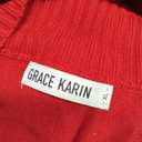 GRACE KARIN Women Cardigan Sweaters 2025 Fall,Long Sleeve Cropped Sweater Coat Trendy,Button Front Peplum Tops Lightweight (X-Large, Red)