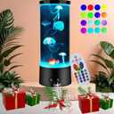 LEHAHA Jellyfish Lamp with 16 Color Changing Relax Mood Light Gift with Remote Control USB/Battery Jellyfish Aquarium for Home Office Table Room Decor Gifts for Kids Adults
