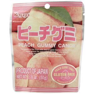 Kasugai Gummy Candy Stand Pack, Peach, 1.76 Ounce (Pack of 12) Best Before Feb 11, 2026