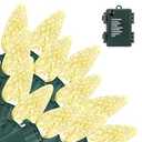 Brightever C3 Battery Operated Christmas Lights, 20FT 50LED Christmas Battery Powered String Lights with Timer & 8 Lighting Modes, Xmas Decor for Wreaths Room Patio Wedding Party, Warm White, 1-Pack