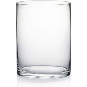 WGV Quality Thick Cylinder Vase, Width 6", Height 8", Clear Glass Container Terrarium Candle Holder for Wedding Centerpiece, Event, Home Decor, 1 Piece (6"x8"H)