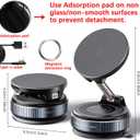 Magnetic Phone Holder for Car, Magsafe Car Mount with Nano Gel Suction Cup for Dashboard & Windshield, Compatible with iPhone 12/13/14/15/16/17 Series(Black)