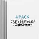 4 Pack Foam Board 27.5" x 39.4", 0.23 Inch Thickness White Poster Board, Double-Sided Acid-Free Foam Core Board, Large Lightweight Foam Boards for Painting, Display, Craft & School Projects