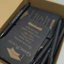 Kosiz 60 Pcs 2026 Graduation Gifts Bulk Motivational Kraft Notebooks Ballpoint Pens Inspirational Mini Journal Bamboo Plastic Retractable Pen for Class of 2026 College Grad Gifts (Black)