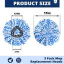 2 x 2-Tank Spin Mop Replacement Head, 3 Pack Mop Head Replacement, Microfiber, Machine Washable, Easy to Replace and Deep Cleaning