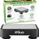 Small Step Stool for Adults - Small Mobility Aid for Seniors - Portable Heavy Duty Plastic Step Platform & Bed Steps for High Beds - Assist Device for Kitchen, Bathroom, Cars, Toilet - Kids Stool
