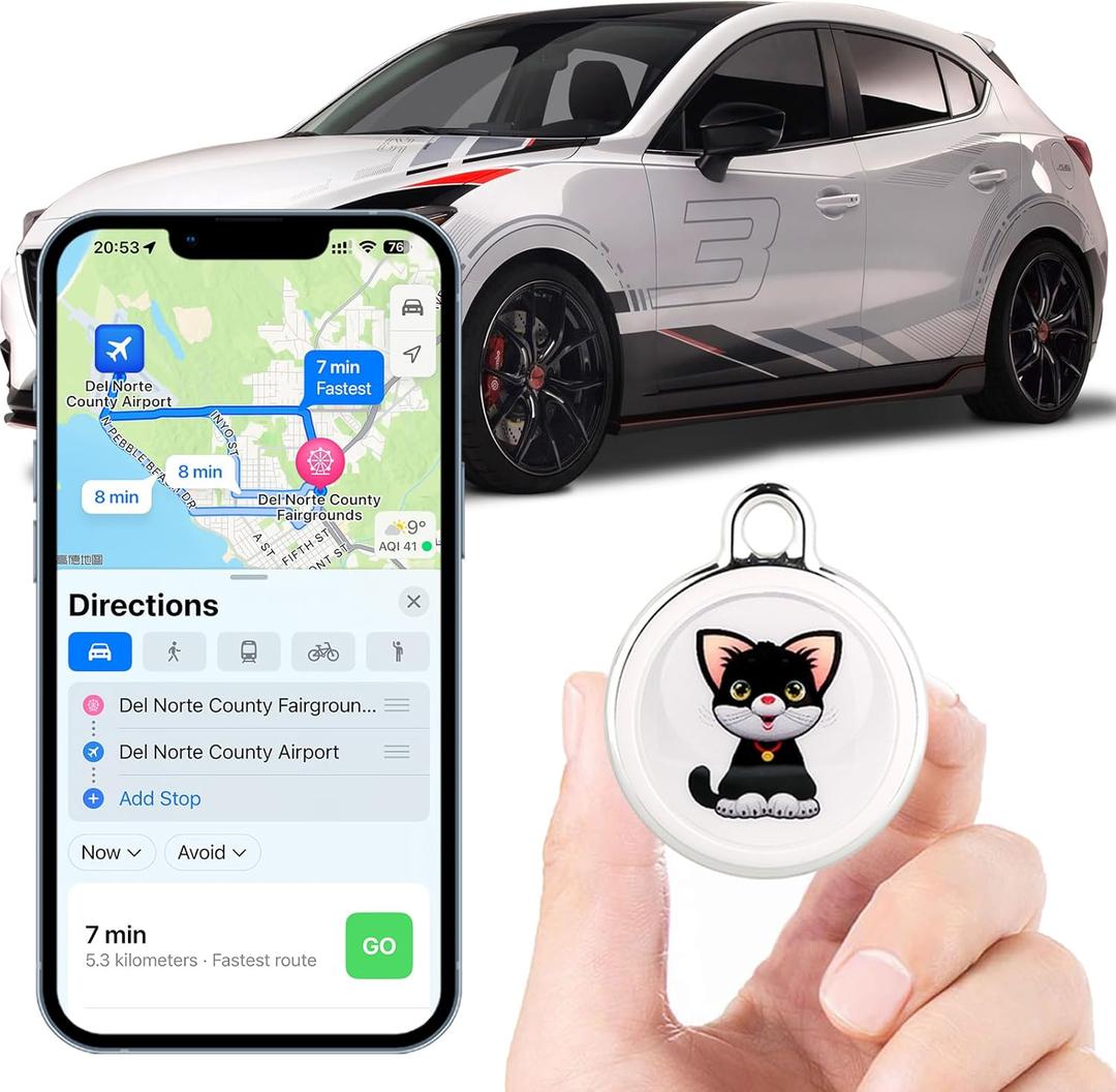 2025 New GPS Tracker for Vehicles,Portable Real Time GPS Tracking Device,Full Global Coverage Location Tracker for Car,Kids,Dogs.No Monthly Fee/No SIM Card Required