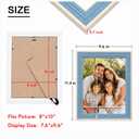 8x10 Blue Picture Frame, Vintage Retro PS Frame with Plexiglass, 1 Pack