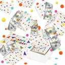 Happy Birthday Surprise Gift Box Explosion for Money - DIY Pop Out Folding Bounce Explosion Gift Box with Confetti - Birthday Money Bank - Cash Gift Idea for Women Men Kids (White)