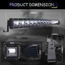 52" Curved RGB LED Light Bar 2X 4 Flood LED Pods with Chasing RGB Halo 16 Solid Colors Offroad Driving Fog Lights with Switch Wiring Harness