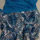Yonique Womens Underwire Tankini Swimsuits with Skirt Two Piece Bathing Suits Tummy Control Swimwear (XX-Large, Blue Leaves)
