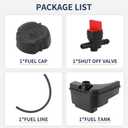 590949 Engine Fuel Tank, Gas Fuel Tank w/ Fuel Line & Fuel Shut-Off Valve Replaces 590477, 796489