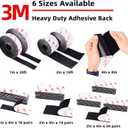 Hook and Loop Tape 2in x 4in x 10 Pairs, Heavy Duty Adhesion Strip, Slef Adhesive Interlocking Tape, Back Adhesive Mounting Strips, Reclosable Sticky Back Interlocking Nylon Picture Hanging Strips