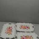 Nicunom 3 Pack Serving Trays with Handles, 16" L x 11" W Rectangular Trays for Eating, Melamine Serving Platters for Party, Floral Tray for Serving Food, Cookies, Desserts, Great Gift