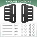 Linone 2PCS Heavy Duty Bed Frame Adapter/Connector Plate for Headboard and Footboard, Adjustable Metal Frame Modification Brackets